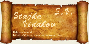 Stajka Vidakov vizit kartica
